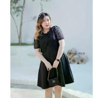 ราคา ที่นิยมมากที่สุด ชุดเดรสสีดำ ชุดดำ ชุดทำงาน คุณครู ข้าราชการ เดรสสาวอวบ มีหลายไซส์ XL/2XL/3XL อายไลเนอร์ ติดทน (1733855775396496787)