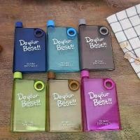 ราคา ขวดน้ำพลาสติกแบนขนาดกระดาษ A5 ถ้วยโน๊ตบุ๊คแบบพกพาปลอดสาร BPA ประเภทหนังสือ กาต้มน้ำ แผ่นกีฬา ขวดน้ำสี่เหลี่ยมเรียบง่าย (1729714739924536199)