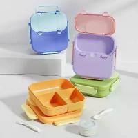 ราคา กล่องข้าวเด็กนักเรียน กล่องข้าวไมโครเวฟสำหรับพนักงานและนักเรียน เด็กเล็ก กล่องข้าวบนโต๊ะ ช้อนส้อม กล่องถนอมอาหาร กล่องข้าวเกรดอาหาร (1733899266177796023)