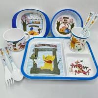 ราคา เซตจาน/ชาม/แก้ว/ช้อนส้อม ลายน้องหมีพูห์ winnie the pooh (1729590285994265054)