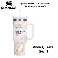 ราคา แก้วน้ำ Stanley Official Adventure Quencher H2.0 Tumbler 40 OZ 1180ML -Rose Quartz Swirl หลอดดูด ถ้วย 304 Thermos Cup Office Car (1734108047977120963)