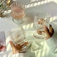 ราคา แก้วครอบครัวคุณภาพสูง แก้วสั้นลายเส้นตั้ง แก้วน้ำดับกระหาย แก้วน้ำ แก้วเหล้า แก้วไอศกรีม (1734009537711212043)