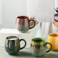 ราคา ใหม่ 500มล แก้วกาแฟ กระเบื้อง พร้อมที่จับ แก้วชานม ภาชนะดื่ม (1734097814105982378)