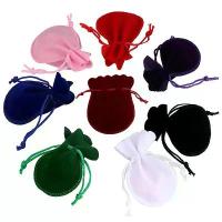 ราคา [เก็บเงินปลายทาง] ถุงของขวัญกำมะหยี่ 10 ชิ้น/ล็อต หรือ 25 ชิ้น/ล็อต พร้อมสายไนลอน สำหรับบรรจุภัณฑ์เครื่องประดับ นุ่มนวล เหมาะสำหรับงานแต่งงาน ถุงใส่เครื่องประดับ ลูกอม และของขวัญคริสต์มาส (17336437784