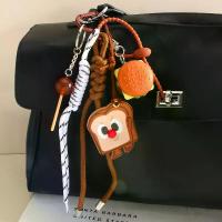 ราคา กระเป๋าขนมปังสไตล์มิวสุดน่ารัก จี้พวงกุญแจรถยนต์ แฮมเบอร์เกอร์ ลูกอม ตกแต่งด้วยเชือกถัก ของขวัญสร้างสรรค์ (1733699516843001194)