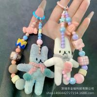 ราคา สายคล้องโทรศัพท์ตุ๊กตากระต่ายการ์ตูนน่ารัก ทำมือพร้อมลูกปัด สายคล้องโทรศัพท์แบบสามมิติ ลูกอม น่ารัก พวงกุญแจจี้ (1733873465586123787)