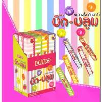 ราคา ที่นิยมมากที่สุด แนะนำ Euro บิ๊กบลูม BigBloom หมากฝรั่งกลิ่นผลไม้ 14 กรัม 1 กล่อง บรรจุ 12 ชิ้น หมากฝรั่งยุค90' ยูโร่ euro ลูกอม (1734452092450538857)