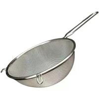 ราคา ที่กรองอาหารสแตนเลสคุณภาพสูงพร้อมด้ามจับคู่และตะแกรงละเอียดสำหรับกรองเส้นบะหมี่ น้ำผลไม้ และนมถั่วเหลือง (1734353358868481645)