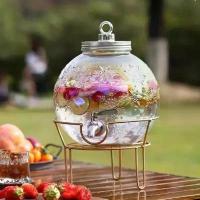 ราคา 3ลิตรโถจ่ายเครื่องดื่ม น้ำหวาน โถแก้วใส่เครื่องดื่ม น้ำผลไม้ โถเครื่องดื่ม (1734331445080000283)