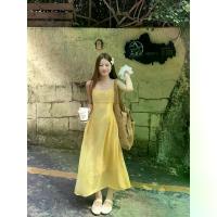 ราคา ชุดเดรสสายเดี่ยวสีเหลือง ไซส์เล็ก สไตล์ฝรั่งเศส เหมาะสำหรับฤดูร้อน มีเอว ชุดชายหาด มาใหม่ afterparty เทป ชุด มินิเดรส สวย ๆ เสือ ผ้า คน อ้วน เดรส ให้ นม (1731462554504890040)