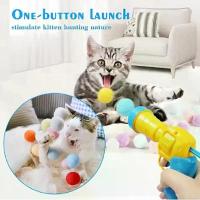ราคา ของเล่นแมว ของเล่นฝึกทักษะการยิงโต้ตอบ ของเล่นสัตว์เลี้ยง ลูกแมว ปืนยิงขนาดเล็กสร้างสรรค์ เกมลูกบอลตุ๊กตา เหมาะสำหรับเล่นในบ้าน (1733546162162337432)
