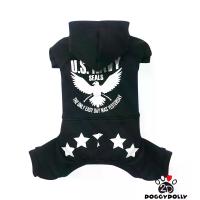 ราคา Pet clothes -Doggydolly เสื้อผ้าแฟชั่น เสื้อผ้าสัตว์เลี้ยง เสื้อผ้าหมาแมว ชุดดกางเกง 4 ขา ผ้านิ่มใส่สบาย มีหมวก สีดำ สกรีนลาย NAVY SEAL W476 (1731756290904196458)