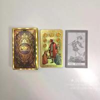 ราคา ไพ่ทาโรต์ฟอยล์ทอง ไพ่ทาโรต์พลาสติก PET กันน้ำ ชุดไพ่ทาโรต์เต็มรูปแบบ การพิมพ์สีไพ่ทาโรต์ เกมกระดาน ไพ่เล่น (1733744739711289295)