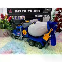 ราคา ดาราแนะนำ รถของเล่น, รถผสมปูนซีเมนต์สีน้ำเงิน, ยานพาหนะก่อสร้าง, รถผสมปูนซีเมนต์ของเล่นที่สมจริง, สามารถไถและหมุนถังได้, ของเล่นเสริมพัฒนาการ, รถผสมปูนซีเมนต์ขนาดใหญ่ No.666-52PTikTok (173380115085587