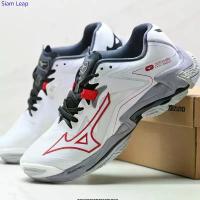 ราคา Preferred 3XXJ 100% Authentic Mizuno Wave Lightning Z8 Comfortable Anti-slip Wear-resistant Low-Top Bac Training Shoes Light And Cushioned Light and cushioned z รองเท้า บอล เล ว (1734000875000202485)