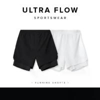 ราคา กางเกงวิ่งขาสั้น 2-in-1 มีซับในและกระเป๋าข้าง วิ่ง Ultra Flow (1732199945267348611)