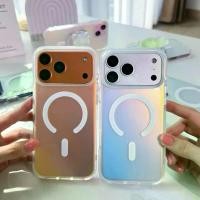 ราคา [i17]พร้อมส่ง T11S83 เคสโฮโลแกรมแม่เหล็กด้าน Matte Hologram[แค่เคส] เคสชาร์จไร้สาย ผิวด้าน เคสไอโฟน for 17Pro,17Promax iphone17 มินิมอล เท่ๆ iphone11 ลายไฟ เครื่องเสียง โอเ (1733790232497325065)