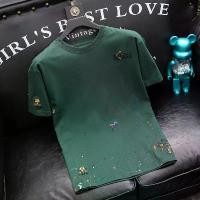 ราคา เสื้อยืดแขนสั้นปักลาย, แบรนด์แฟชั่นอเมริกัน, หมึกสาด, ราคาจับต้องได้, เสื้อแขนศอกผู้ชายสุดหรู, เสื้อเชิ้ตขนาดเล็ก, ฤดูร้อนปี 2024 มาใหม่, [แฟลช] (1730946500895803719)