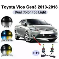 ราคา 2 ชิ้น, ไฟตัดหมอกสีคู่, H8 H11, สำหรับ TOYOTA VIOS Gen3/NCP150, ปี 2013 2014 2015 2016 - 2018, ลูกปัด LED รถยนต์สีขาว, โปรเจ็กเตอร์ Car หลอดไฟ (1731816707735980775)