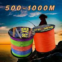 ราคา สายเบ็ดถัก ยาว 500 ม. และ 1000 ม. 4 เส้น 8 เส้น มัลติฟิลาเมนต์ เรียบเนียน เหมาะสำหรับการตกปลาในน้ำเค็มและน้ำจืด สาย PE 10LB- 80LB ออกกำลังกาย Sports ลวด สายพีอี ถัก เมตร (1730160089534203920)