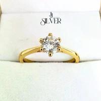 ราคา แหวนเพชรโมอีสซาไนท์ แหวนชูเพชรเม็ดเดี่ยว 0.5 กะรัต แหวนหมั้น แหวนแต่งงาน ตัวเรือนชุบทอง 18k ปังมาก (1734432060266808683)