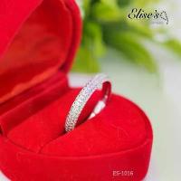 ราคา ES-1016 Elise's แหวนเงินแท้ 925 เกรดพรีเมี่ยม ประดับเพชรCZ ฝังรอบวง 150เม็ด แหวนแต่งงาน แหวนคู่รัก (1732549685405844874)
