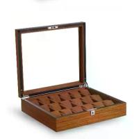 ราคา ไม้แท กล่องนาฬิกา 18 เรือน เปลือกไม้ กล่องใส่นาฬิกา Watch Box กล่องของขวัญ มาพร้อมกุญแจ (1730917254335990512)