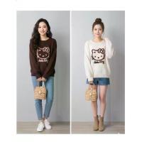 ราคา Milin Studio - เสื้อแขนยาวแฟชั่น ลายคิตตี้สำหรับผู้หญิง งานป้าย ฟรีไซส์ สี น้ำตาล ครีม (A33) (1734373063142311249)