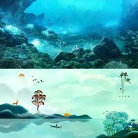 ราคา ใหม่ ตู้ปลา พิพิธภัณฑ์สัตว์น้ำ ภาพวาดพื้นหลัง กำหนดเอง สูง สีเขียว มังกร ตู้ปลา สติ๊กเกอร์ด้านนอก ภาพผนังสีฟ้า ตกแต่งภูมิทัศน์ กาวในตัว (1730915221220657625)