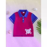 ราคา เสื้อโปโลเบสบอลสำหรับเด็กผู้ชายและเด็กผู้หญิง | สีแดงและสีน้ำเงินตัดกัน สติ๊กเกอร์แร็กเก็ตเบสบอลแขนสั้น เสื้อกีฬาลำลองฤดูร้อน เหมาะสำหรับวันเล่นเกม กิจกรรมกลางแจ้ง 472.44inch-5Y - ซักเครื่องได้ (17341