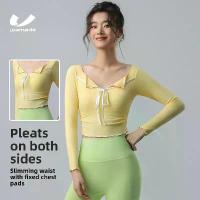 ราคา Villamade ชุดออกกำลังกาย สปอร์ต โยคะ สไตล์หวาน พร้อมแผ่นรองหน้าอก พิลาทิส วิ่ง แขนยาว เสื้อ ตก ปลา แขน ยาว กีฬา ดีไซน์พิเศษ (1733130446757791160)