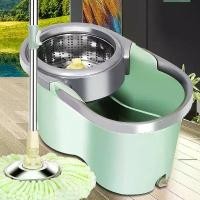 ราคา ไม้ถูพื้นรีดน้ำ ไม้ถูพื้น ถังม็อบหนาพร้อมล้อคู่แบบหมุนได้ สแตนเลส ผ้าสำหรับถูพื้น ไม้ถูพื้นใช้ในบ้าน ปั่นแห้งได้โดยไม่ต้องซักมือ ใช้ได้ทั้งแบบเปียกและแห้ง (1734051820512970592)