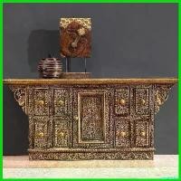 ราคา obstetshop คุณภาพรับประกันได้ ตู้เดินเส้นปิดทองติดกระจกไม้ หลายลิ้นชัก ตู้โบราณเก็บของ ของตกแต่งบ้าน โรงแรม (1730740796963260551)