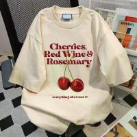 ราคา pshshop32 เสื้อเชอรี่ TIHIK เสื้อยืด oversize 100%Cotton แขนสั้นพิมพ์ลายเชอร์รี่หลวม *COD24ชั่วโมงส่ง ที่ขายดี ที่สุดในสัปดาห์นี้ ลูกกลิ้งเก็บขน ขวดโค้ก5ลิตร turkey 3m ผงซักฟอก ก (1731223795125290145)