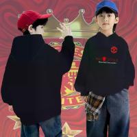 ราคา Manchester United X Team Viewer เสื้อกันหนาวคอกลม Design Unisex Jacket kid Hoodie Man Baju Lelaki Baju Sejuk (1733365230063551711)