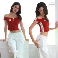 ราคา United Girls เสื้อปาดไหล่ลูกไม้ เสื้อปาดไหล่ (691) (1731648845926598376)