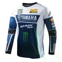 ราคา Yamaha Brand, Yamaha Model NMAX155 Factory Team Long Sleeve T-Shirt Monster Energy United Riding a High-Speed Motorcycle in Dry Suits (1734177973269595658)