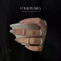 ราคา CodIdeal ✨ Four Pearls Pearl Ring, a Gift for Your Loved Ones, Genuine Silver Ring, Adjustable Size Ring, Fashion Ring, Beautiful Ring, Korean Ring, Silver Ring, Super Cute Design. (173445329996923083