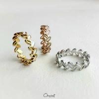 ราคา Olive pearl 14k ring. (Graped olive leaf ring, 14k plated stainless steel case, durable and beautiful, can withstand dishwashing liquid and alcohol without peeling) (1733208965537629727)