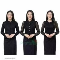 ราคา เสื้อลูกไม้อิตาลี สีดำ รหัส P-จล ไซส์ 32-50 นิ้ว คอจีน คอไลลา แขนยาว กระดุมหน้า เนื้อผ้าลูกไม้อิตาลีเกรด A ลายชัด สัมผัสนิ่มมาก ใส่ทำงานราชการ/ออฟฟิศ (1733544085190968631)