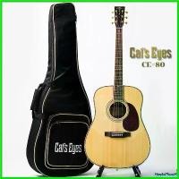 ราคา FrozenFrontier ความคงทน Cat's Eyes Guitar กีตาร์โปร่ง Top Solid รุ่น CE-80 (1730570437876353219)