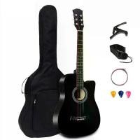 ราคา Guitar กีตาร์สำหรับมือใหม่ 38 นิ้วพร้อมกระเป๋ากีต้าร์โปร่งกีต้าร์โปร่ง 38 นิ้วครบชุด Acoustic guitar กีตาร์ กีตาร์โปร่ง มือใหม่หัดเล่น (1734395699433407749)