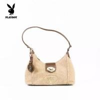 ราคา PLAYBOY รุ่น Carina Hobo Bag กระเป๋าสะพายข้างผู้หญิง รหัส ST-B253PB629 ดีไซน์ทรง โฮโบ ฝากระเป๋าคาดลอคปิดอะไหล่ทองหนังลายผ้าทอ โลโก้อะไหล่ทองมี 2 สี Brown Sugar และ Charcoal Grey (1732925307942634821)