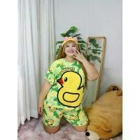 ราคา แบรนด์ชุดนอนเป็ด Sugar duck ไซส์ใหญ่ ผ้าเด้ง ผ้านุ่มยืด ใส่สบาย ไซส์ 6XL อก50" ยืดได้อีกเยอะ เอวก่อนยืด24" ยืดสุด58" ไซส์ 8XL อก52" ยืดได้อีกเยอะ เอวก่อนยืด26" ยืดสุด60" ซักเครื่ (1734086476136482204)