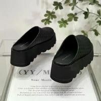 ราคา Kanu Fan Retro Thick-Soled Woven Closed-Toe Half Slippers for Women 25 New Spring Summer Versatile Lazy Slip-On Sandals (1733486786291140466)