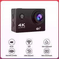 ราคา Action camera, 4K, 1080p / 30fps, WiFi 2.0, 170° wide angle, waterproof, ideal for helmet video recording, sports cameras, compact outdoor device (1733207256324998352)