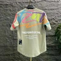 ราคา เสื้อยืดผู้ชาย, เสื้อพิมพ์ลาย, เสื้อยืดผู้ชาย Heather, ตัวอักษร, สีน้ำ, Kpop, เสื้อผ้าเกาหลียอดนิยม, เทรนด์แฟชั่น, ขายส่ง, ขนาด XL (1733544848417064352)