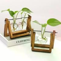ราคา กระถางแก้วมือสองพร้อมขาไม้, กระถางแก้วแบบ Air Pot ขาโลหะหมุนได้ สไตล์วินเทจ สำหรับการปลูกพืชแบบไฮโดรโปนิกส์ ตกแต่งบ้าน สวน และสำนักงาน (1733974341992219972)