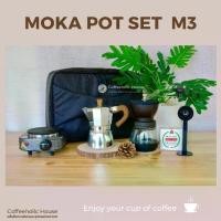 ราคา Moka pot set M3 ชุดทำกาแฟสด Moka pot หม้อต้มกาแฟสด (1729714099844320187)