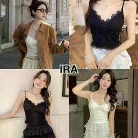 ราคา BY IRAGrace pot เสื้อสายเดี่ยวผ้าชีฟอง แต่งลูกไม้เซ็กซี่ขอบแฟชั่น หลังเป็นสม็อค (1733206521345443531)